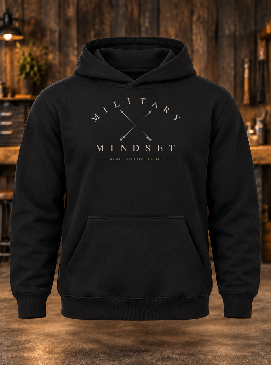 Military Mindset Hoodie mockup