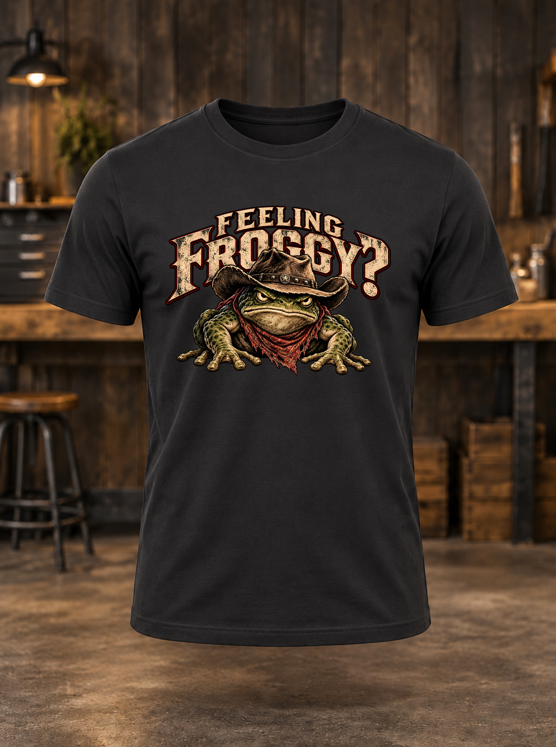 Feeling Froggy — t-shirt mockup