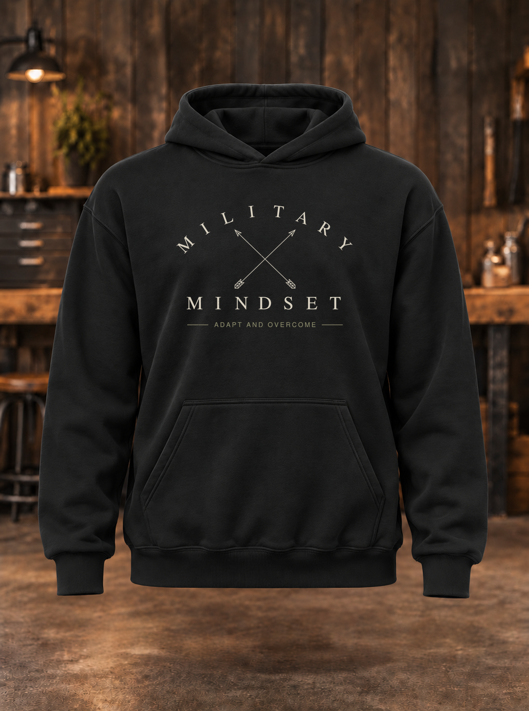 Military Mindset hoodie mockup