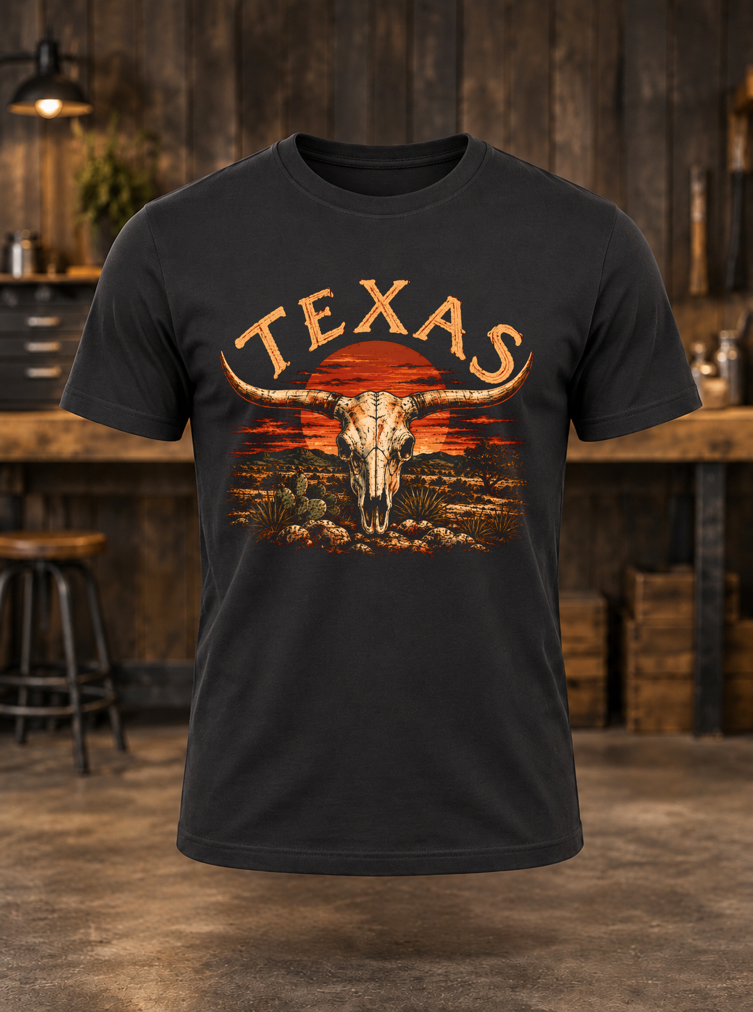 Texas Sundown — t-shirt mockup